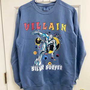 NEW Comfort Colors Silver Surfer Villain Blue Sweatshirt Size S